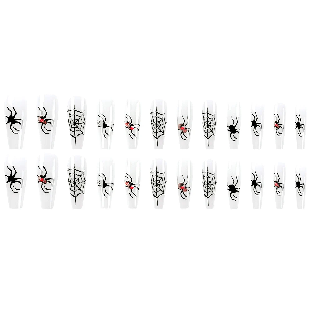 Halloween Press-on Nail Rhinestones Long Lasting Reusable Fake Nail for Nail Art Manicure Decoration