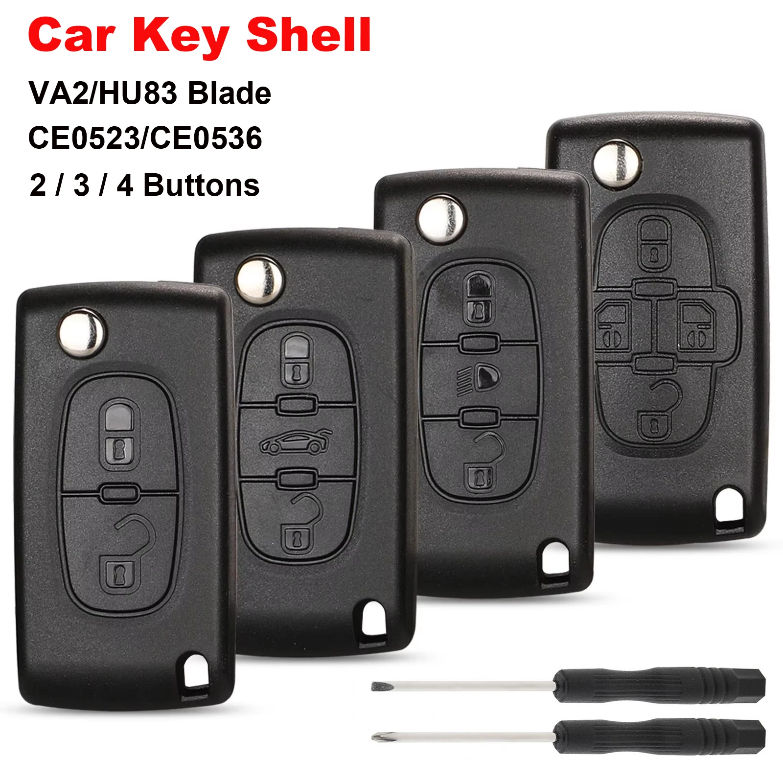 

2/3/4 кнопки подходят для Peugeot 207 307 308 407 607 807 подходят для Citroen C2 C3 C4 C5 C6 Чехол с автоматическим дистанционным управлением VA2/HU83 CE0523 CE0536