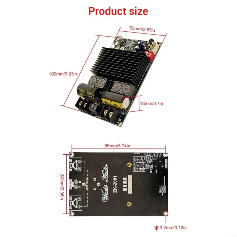 Y4QF 디지털 앰프 보드 TPA3221 스테레오 2xchannel 100W+100W / 200W