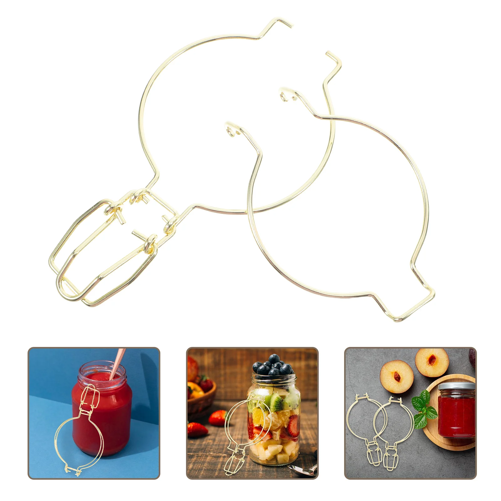 

10pcs Jar Fastening Buckle Stainless Steel Easy-to-Use Sealing Can Wire Buckle Glass Jars Parts for Home and Restaurant Storage
