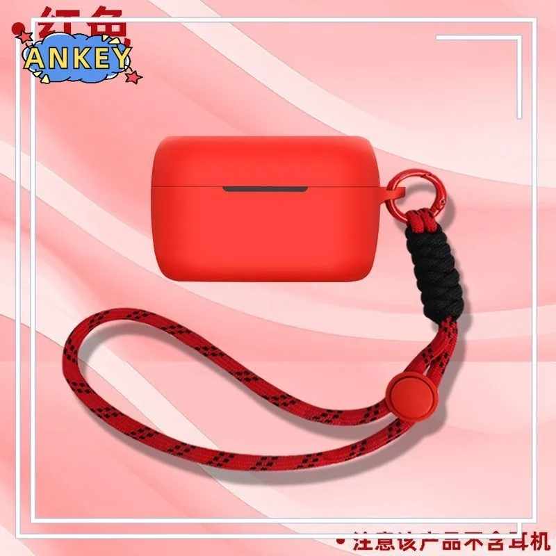 for Jabra Elite 4 Active Case Soft Silicone Protective Portable Scratch Shock Resistant Shell with Carabiner Lanyard