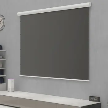 شاشة عرض كهربائية قابلة للطي نانو رمادية اللون، مثبتة على الحائط، مقاس 150 بوصة كحد أقصى، تدعم دقة 4K، متوافقة مع أجهزة العرض الليزرية ثلاثية الألوان 10 best sales شاشة عرض آلية - №10