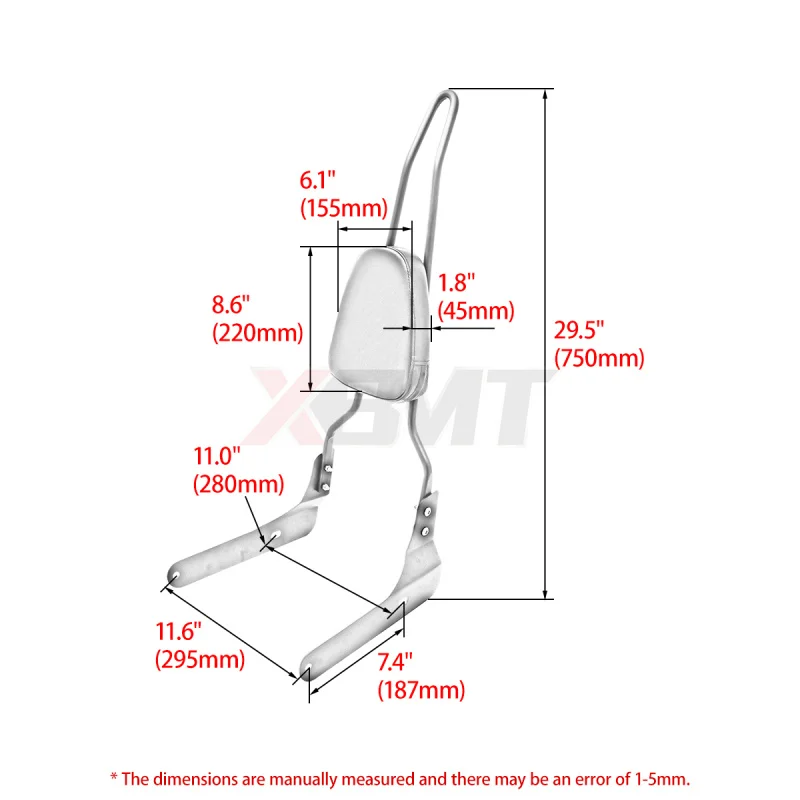 Motorcycle Passenger Detachable Rear Backrest Sissy Bar For Harley Street 500 XG500 Street750 XG750 2014-2025