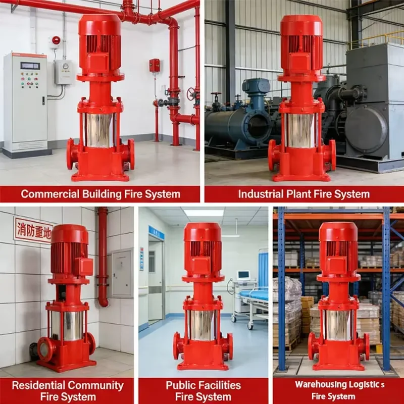 High Efficiency Vertical Multi-Stage Cast Iron Fire Pump for Hotel Hospital and Public Facilities Fire Control