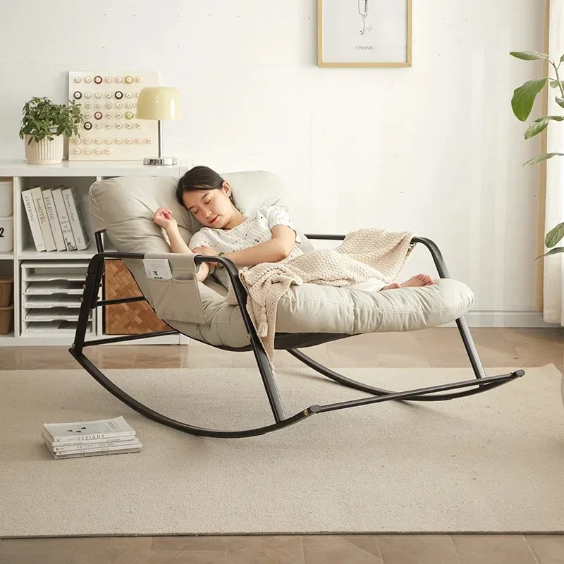 Lazy Sofa, Double Rocking Chair, Adult Reclining Chair, Home Balcony Lounge Chair, Rocking Chair