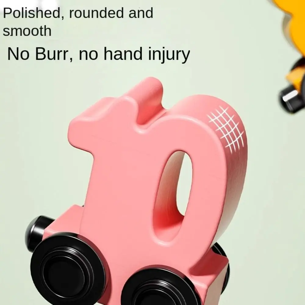 Train à chiffres magnétiques Montessori en bois, modèle de Train à petits chiffres, voiture d'apprentissage de la Cognition, éducative pour enfants