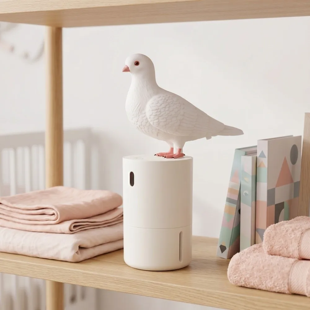 ABS Foaming Soap Dispenser White Touchless Induction Soap Dispenser Pigeon Shaped Automatic Soap Dispenser