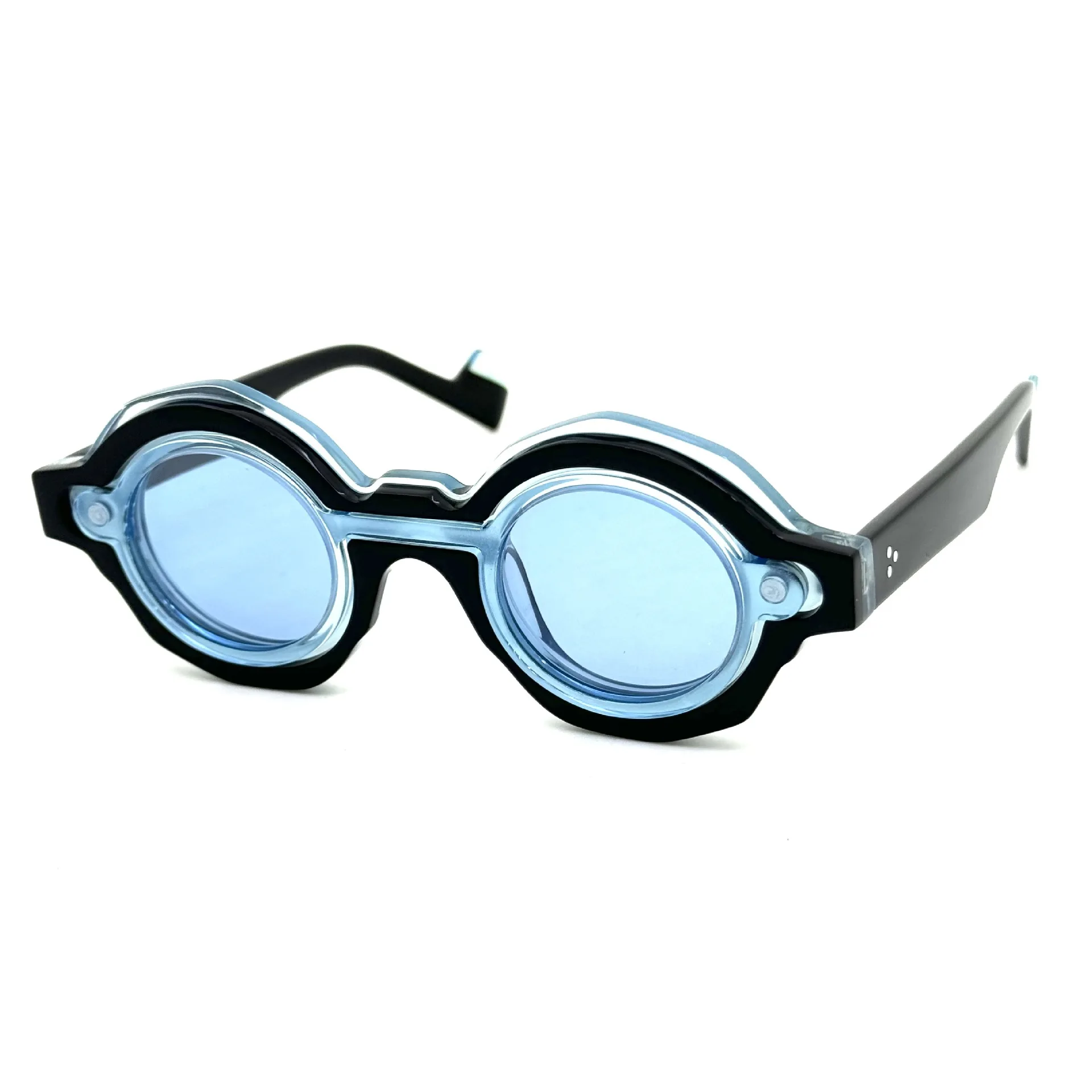 Belight Optical Clips On Sunglass With Case Round Vintage Retro Optical Fame Man Women Original Quality Acetate Eyeglass 254