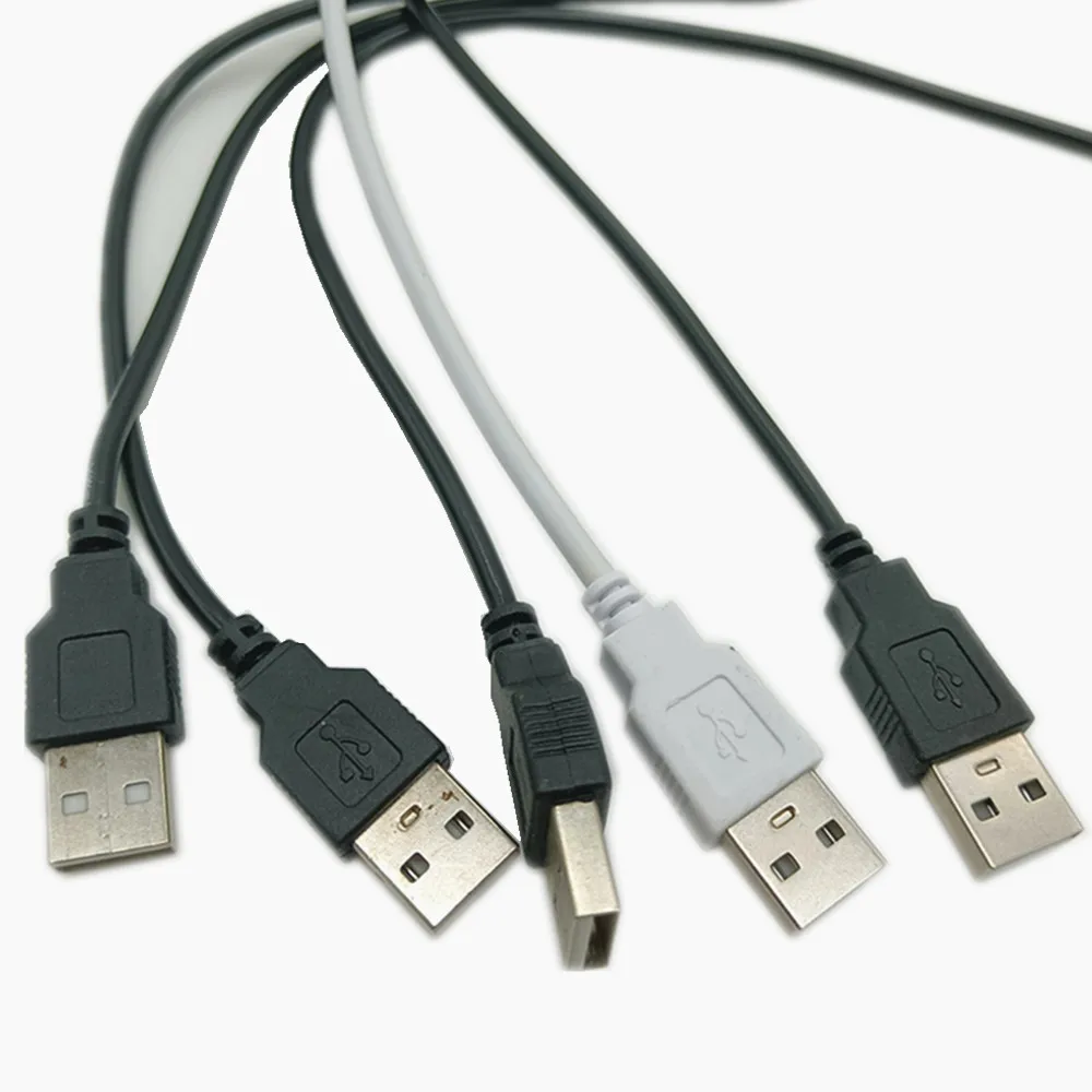 Conector USB LED de 50CM y 100CM, línea de Cable de 2 pines, conectores de Cable de conexión de alimentación para tira de luces LED de un solo Color DC5V