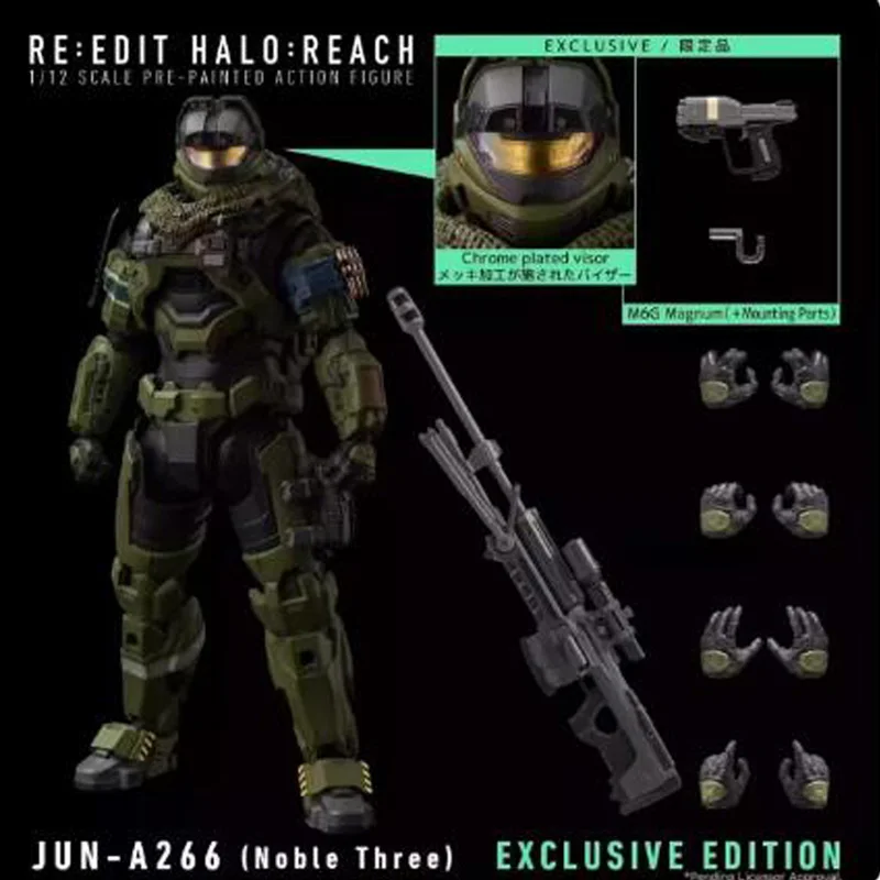 1/12 RE:EDIT Halo:Reach EMILE-A239 JUN-A266 SCALE PRE-PAINTED KO Action Figures EXCLUSIVE EDITION Desktop Decoration Toy Gifts