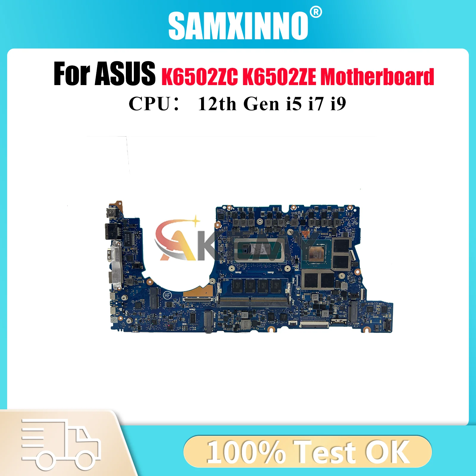 

K6502ZC Laptop Motherboard For ASUS TUF Gaming K6502ZE K6502Z K6502ZC Mainboard With 12th Gen i5 i7 i9 CPU 100% tests fast ship