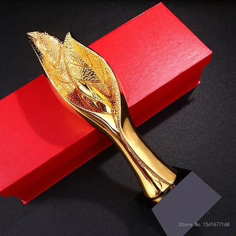 Customized Leaf Trofeo Trofeo, Gold Cup, Prize, Champion, Sports, Educational Props, Annual Staff rewards, Competition, Toy, 1Pc