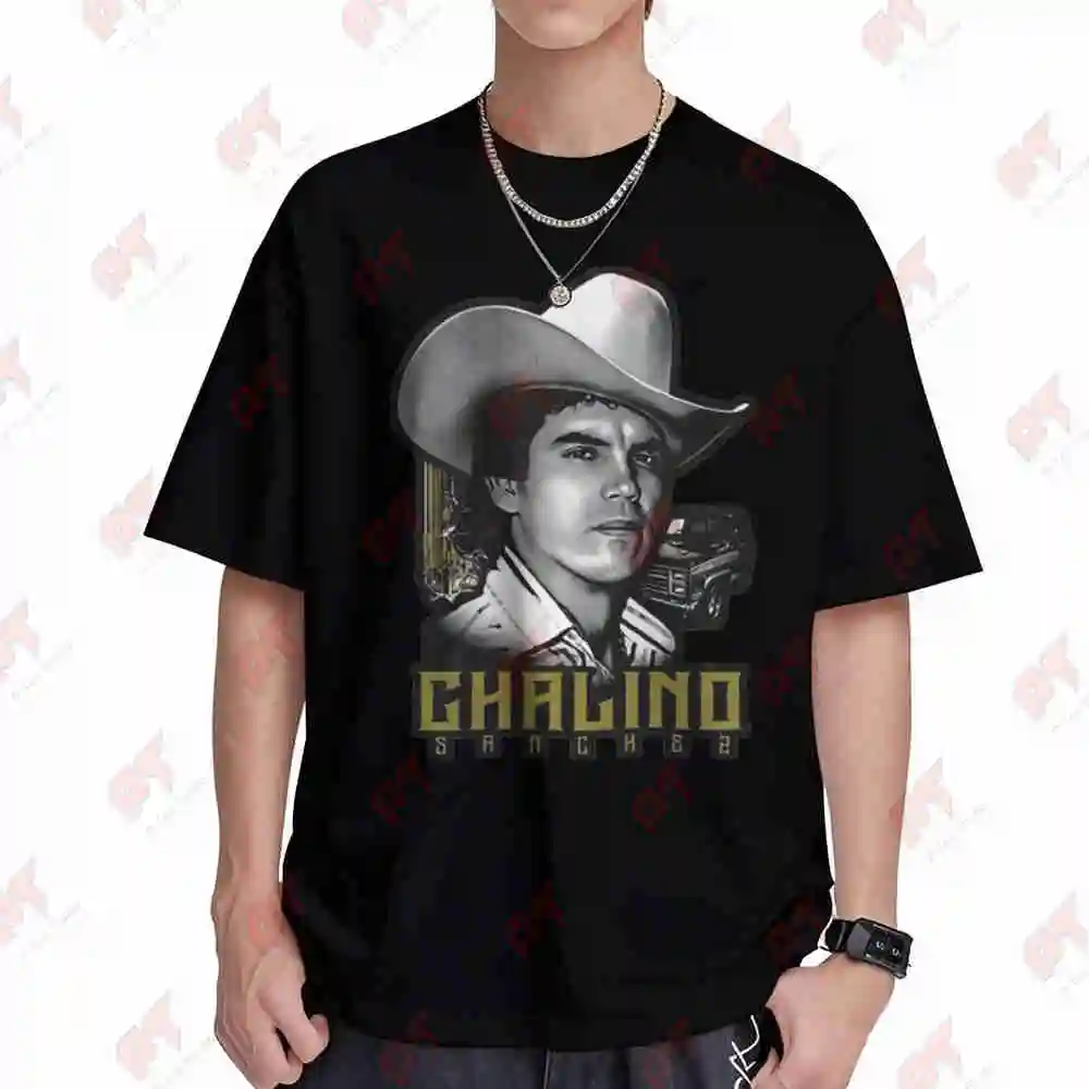 Retro Cowboy Chalino Sanchez Short Sleeve Tee 100% Cotton T-Shirt