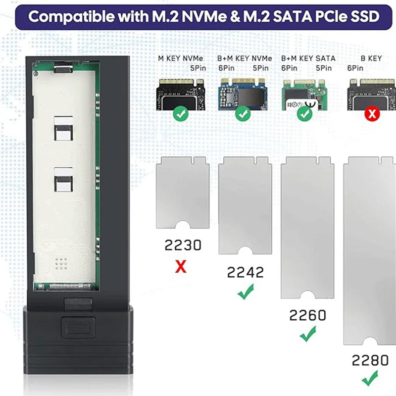 

New M.2 Solid State Drive Box NVME Computer External 10Gbps Removable SSD Box USB3.2-Hot Electronics