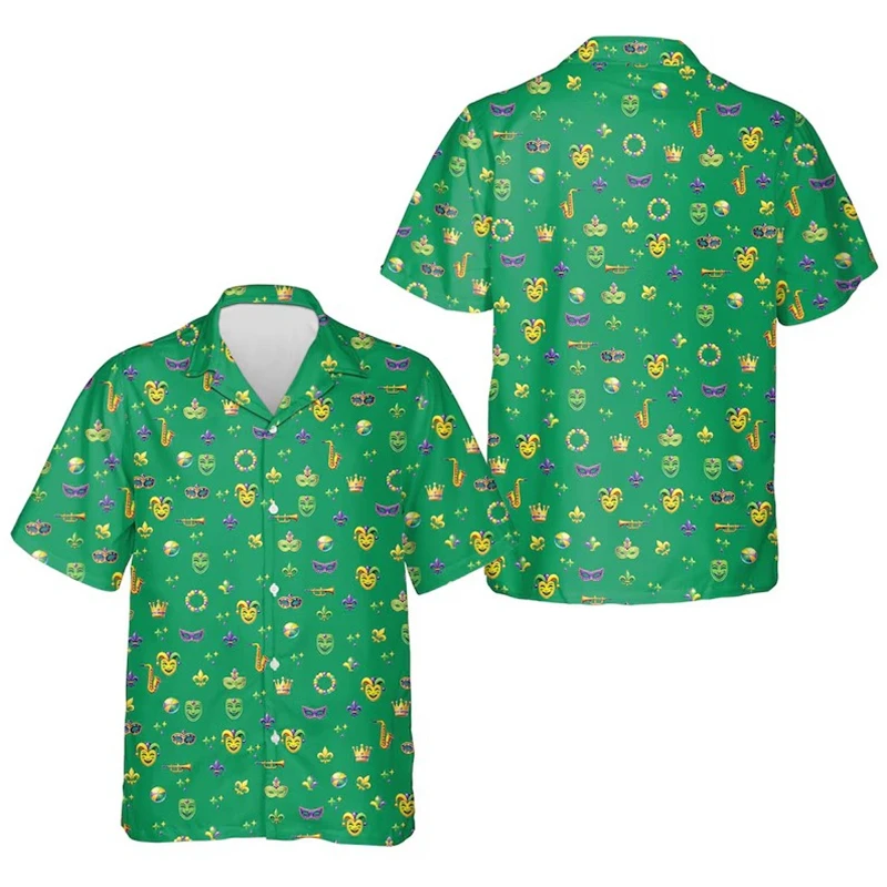 

Карнавальные рубашки с 3d принтом для мужчин, фестивальная рубашка на пуговицах с короткими рукавами, новое платье, вечерние рубашки, топ