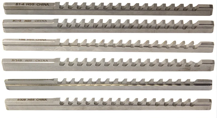 1PC 2/3/4/5/6/8/10/12/1PC 2/3/4/5/6/8/10/12/14/16/18mm A1/B1/C1/D1/E1 Type Push Type Keyway Broaches HSS ng machine Metalworking