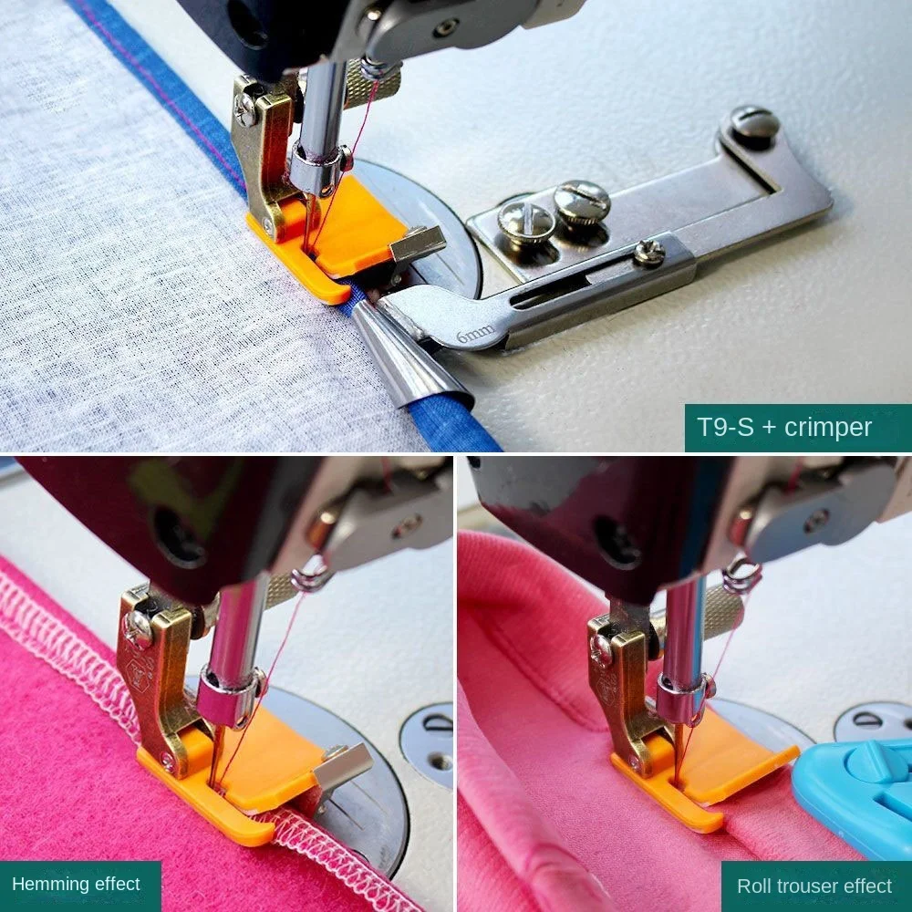 T9-S Sewing Machine Presser Foot Adjustable Multi-function Hemming Folding Presser Sewing Machine Edge Wrapping
