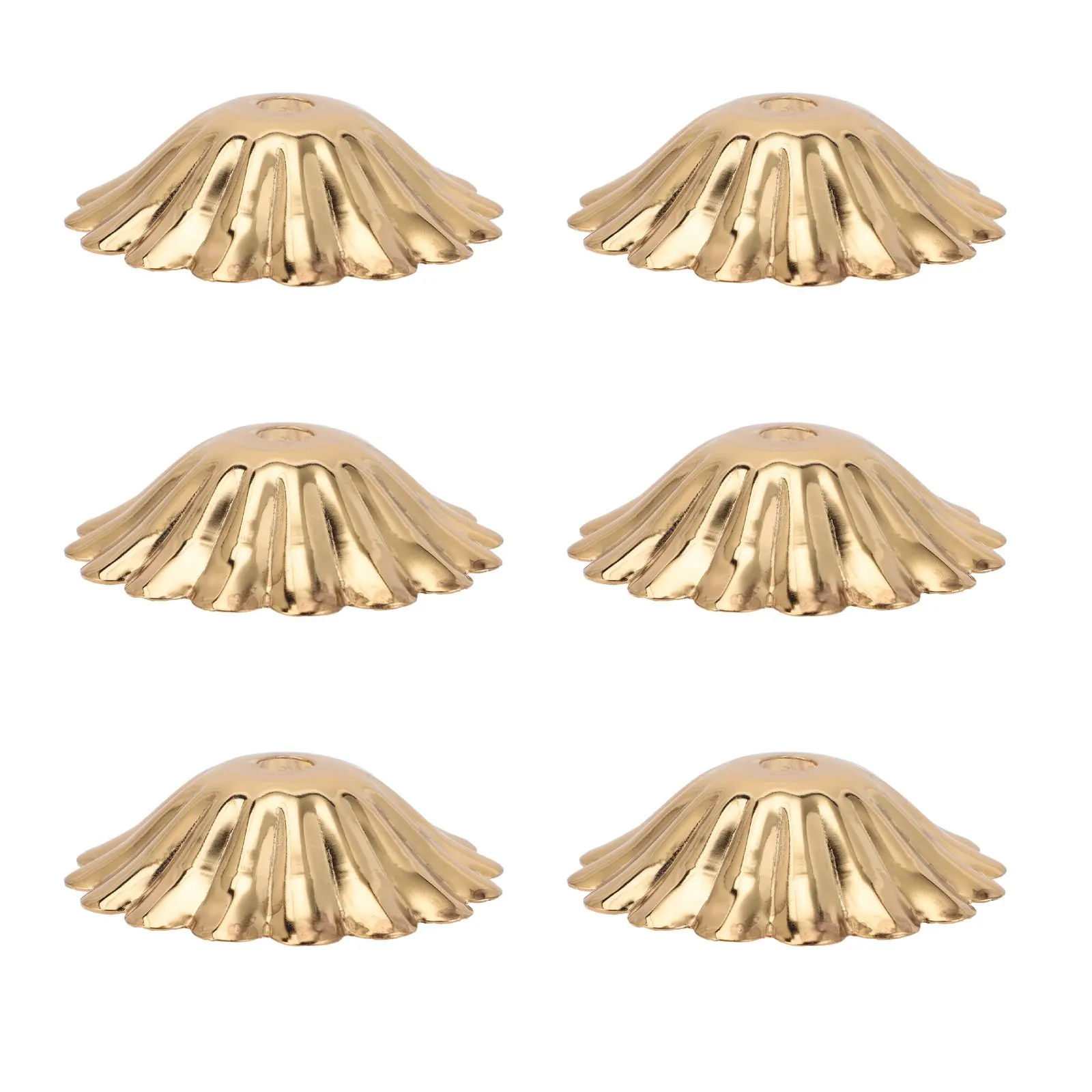 

6Pcs Chrysanthemum Lamp Covers Flower Shaped Iron Table Lamp Shade Replacement Decorative Lighting Plate Cover Case for Home