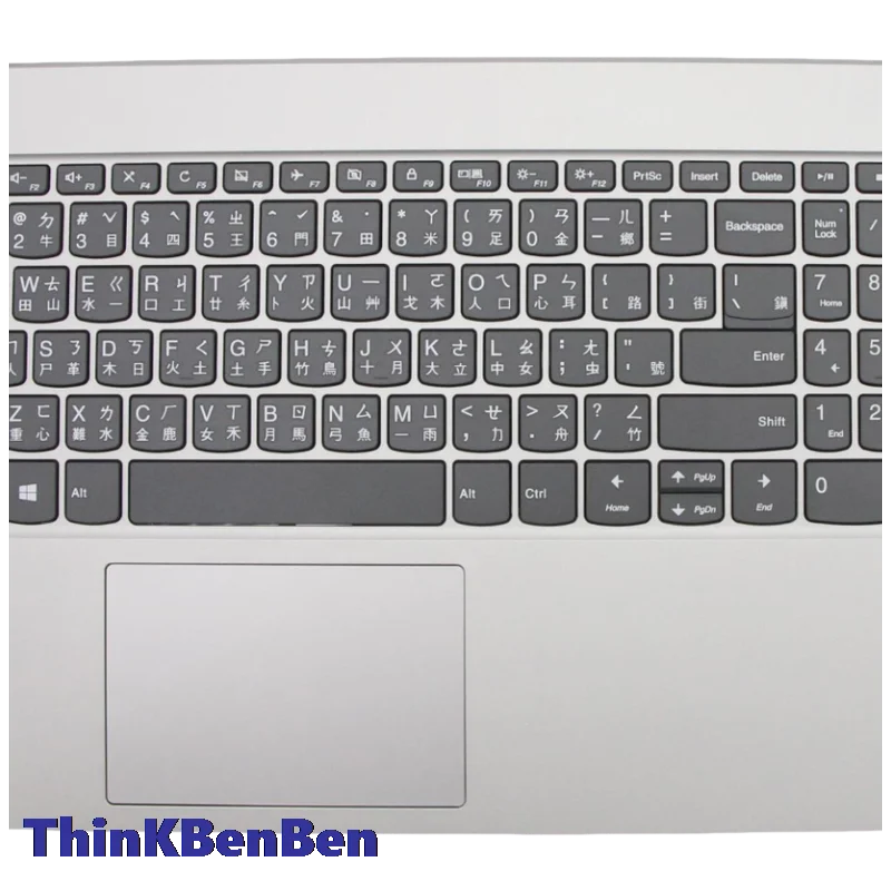 TW Traditional Grey Keyboard Upper Case Palmrest Shell Cover For Lenovo Ideapad S340 15 15IWL 15IML 15API 15IIL 5CB0S18664