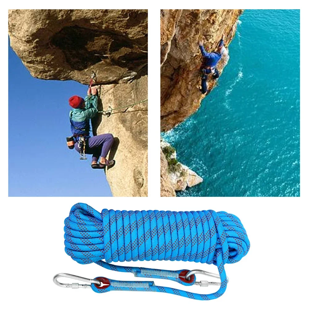 10mm Rock Climbing Rope 10M/20M/30M Outdoor Static Rapelling Rope for Fire Rescue Safety Escape Tree Climbing for Outdoor Sports image 6