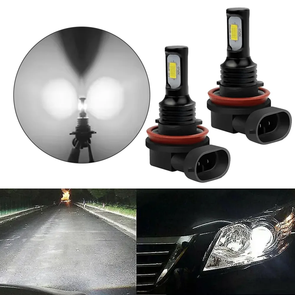 

H1, H3, H7, H8/H9/H11, 9005, 9006 LED Fog Light Bulbs 12V-24V DC For various vehicles for fog lights and daytime running lights