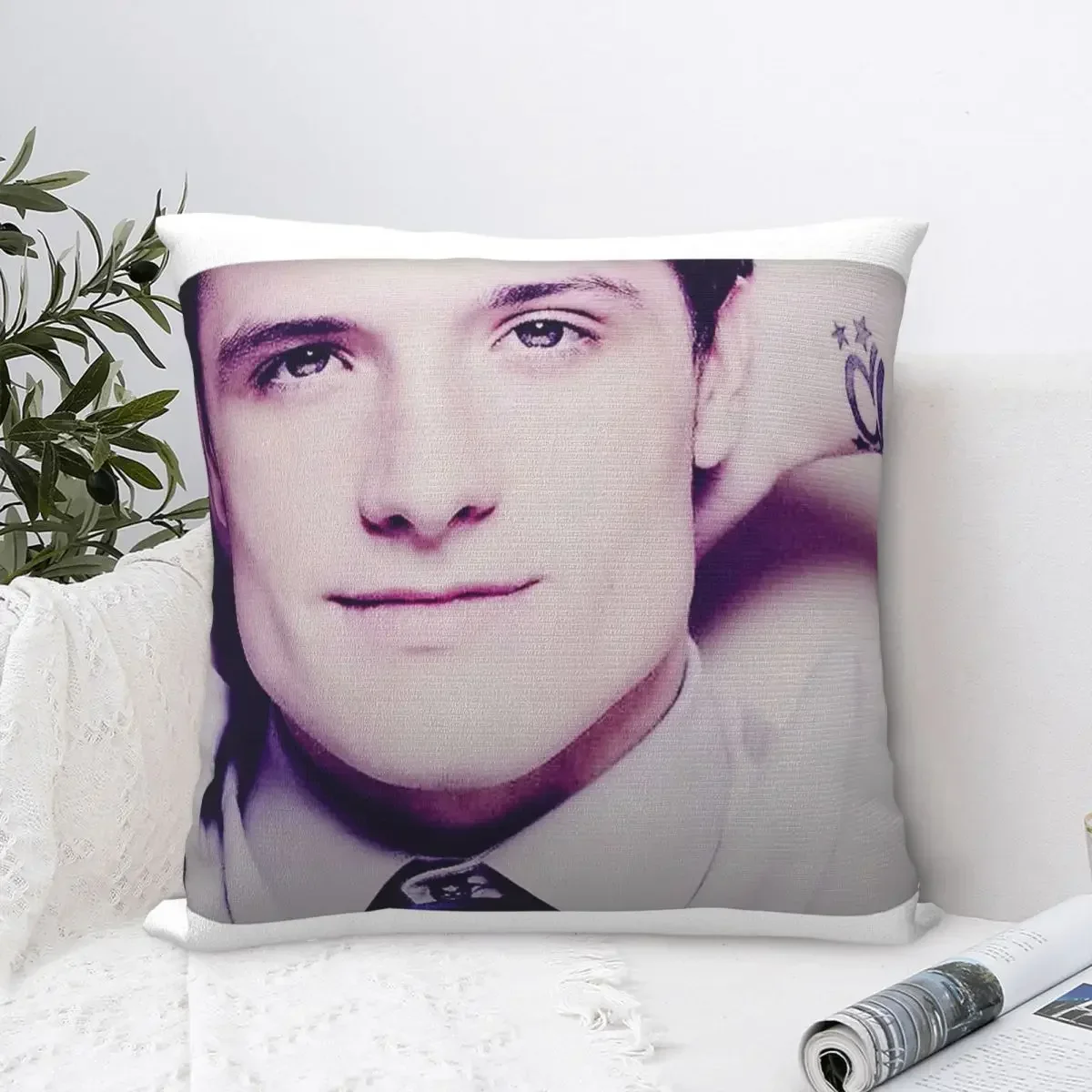 Josh Hutcherson Pillow Cover Actor Whistle Edit Meme Cute Funny Pillow Case For Sofa Home Decorative Cushion Cover Pillowcases