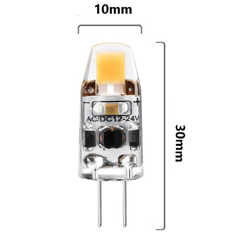 G4 Bulb 2W G4 Led Bulb Is Equivalent to 20W G4 Halogen Bulb Replacement Part,G4 Base Ac/Dc12V-24V, Cool White 10Pcs