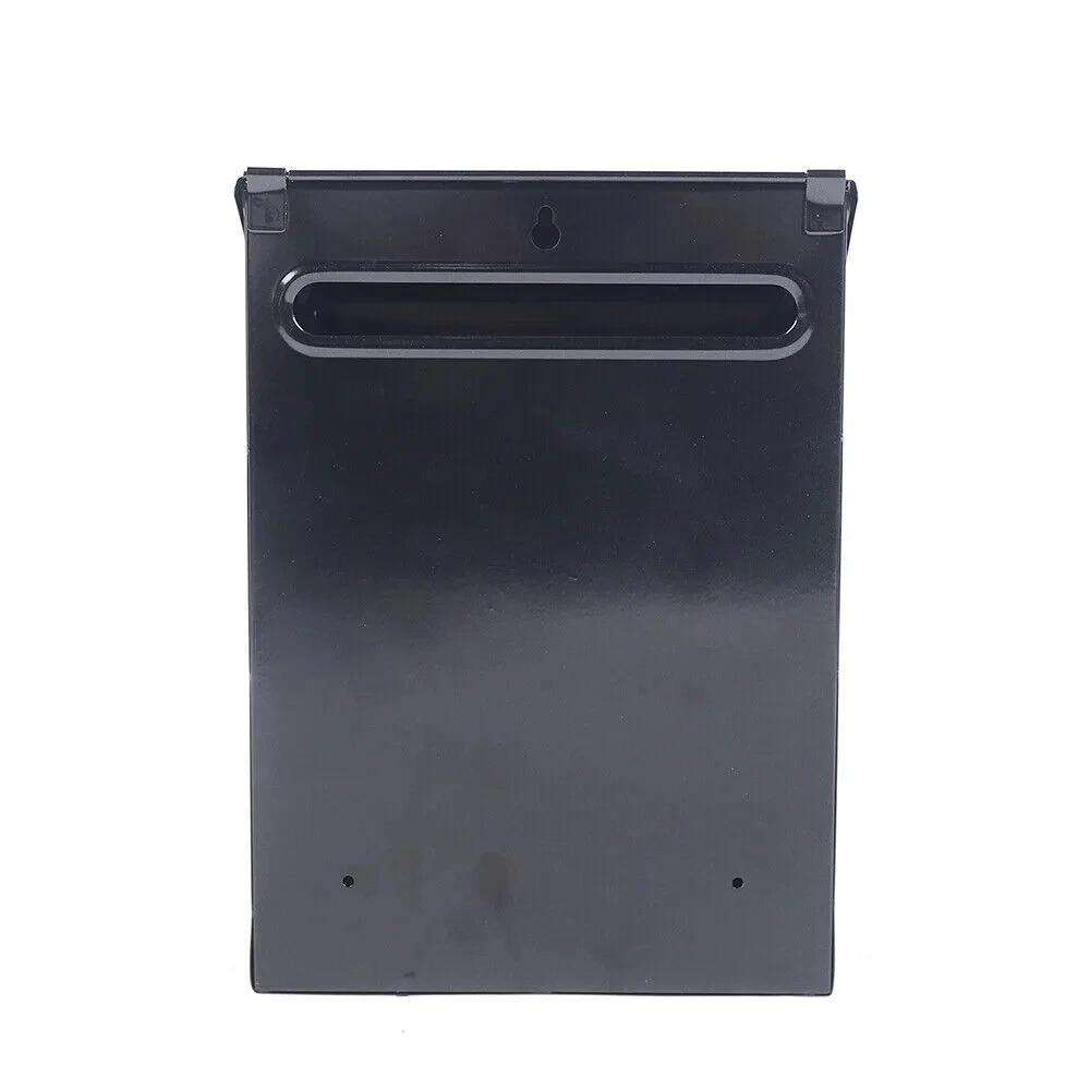 Mailbox TX0080 Black Outdoor waterproof mailbox Oversized wall mounted mailbox + 2 keys