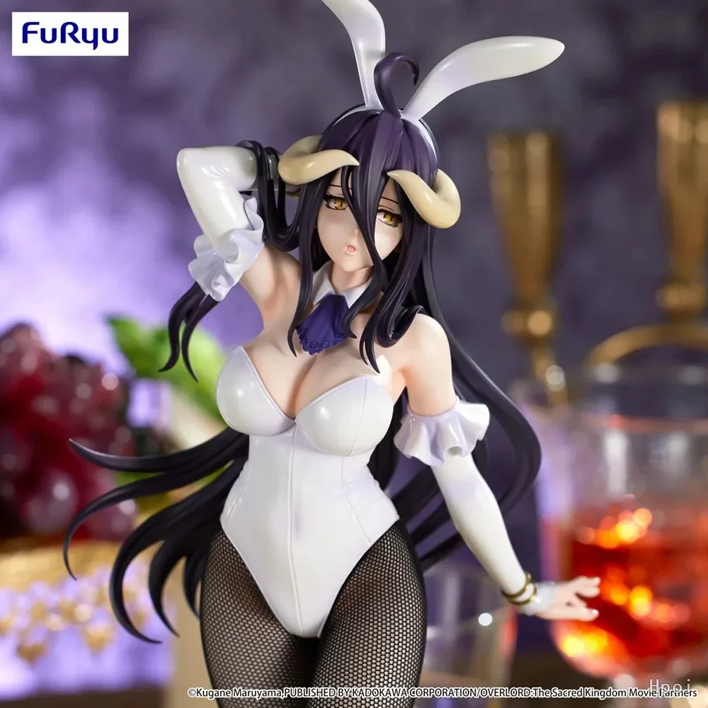 FuRyu-Bicute Coelhos Overlord Albedo Genuine Action Anime Figura, Modelo de PVC, Brinquedos Colecionáveis, Presente Infantil, 30cm, Em Stock