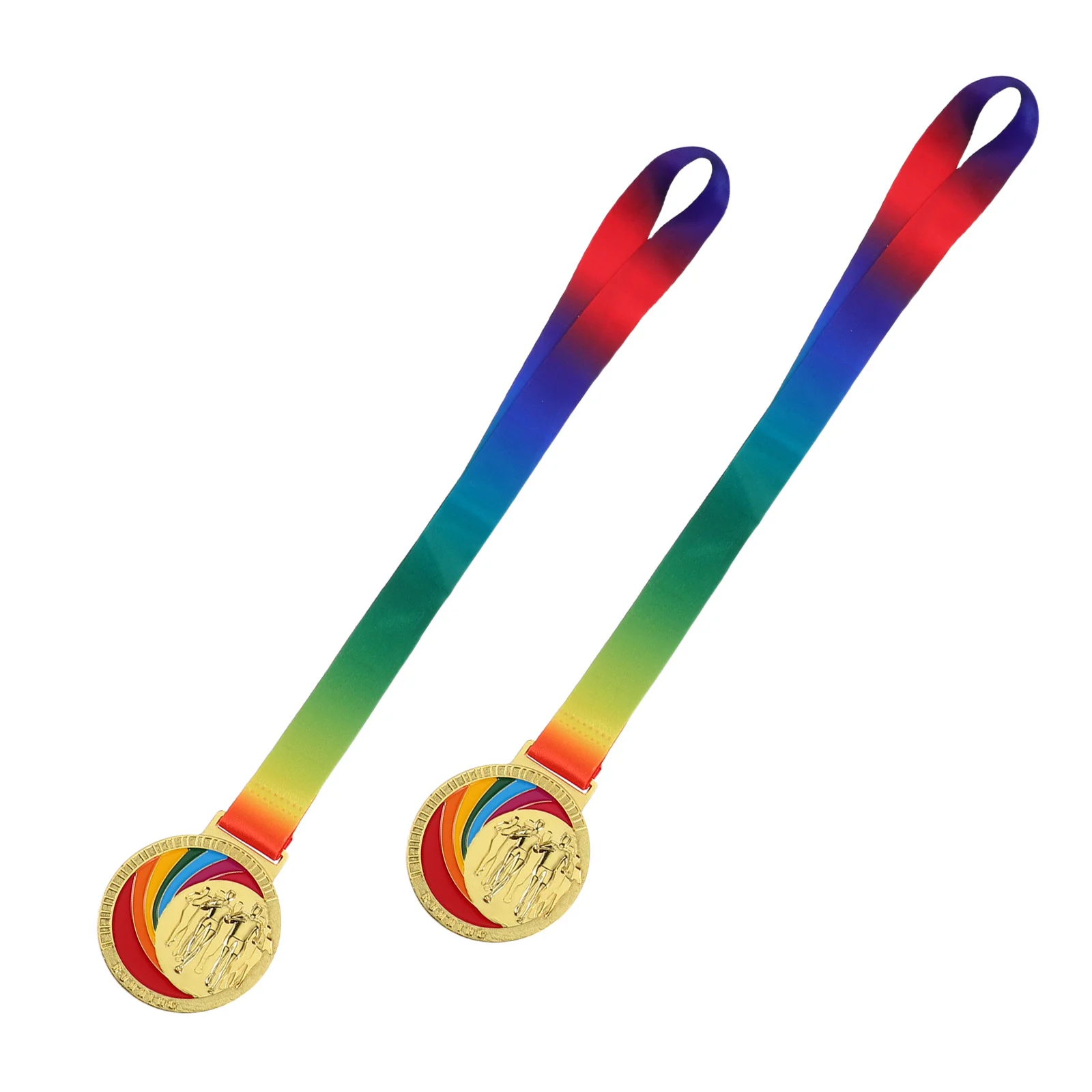 

2pcs Sports Medals Zinc Alloy Marathon Awards School Event Ribbons Track Participation Medal Students Outdoor Competition