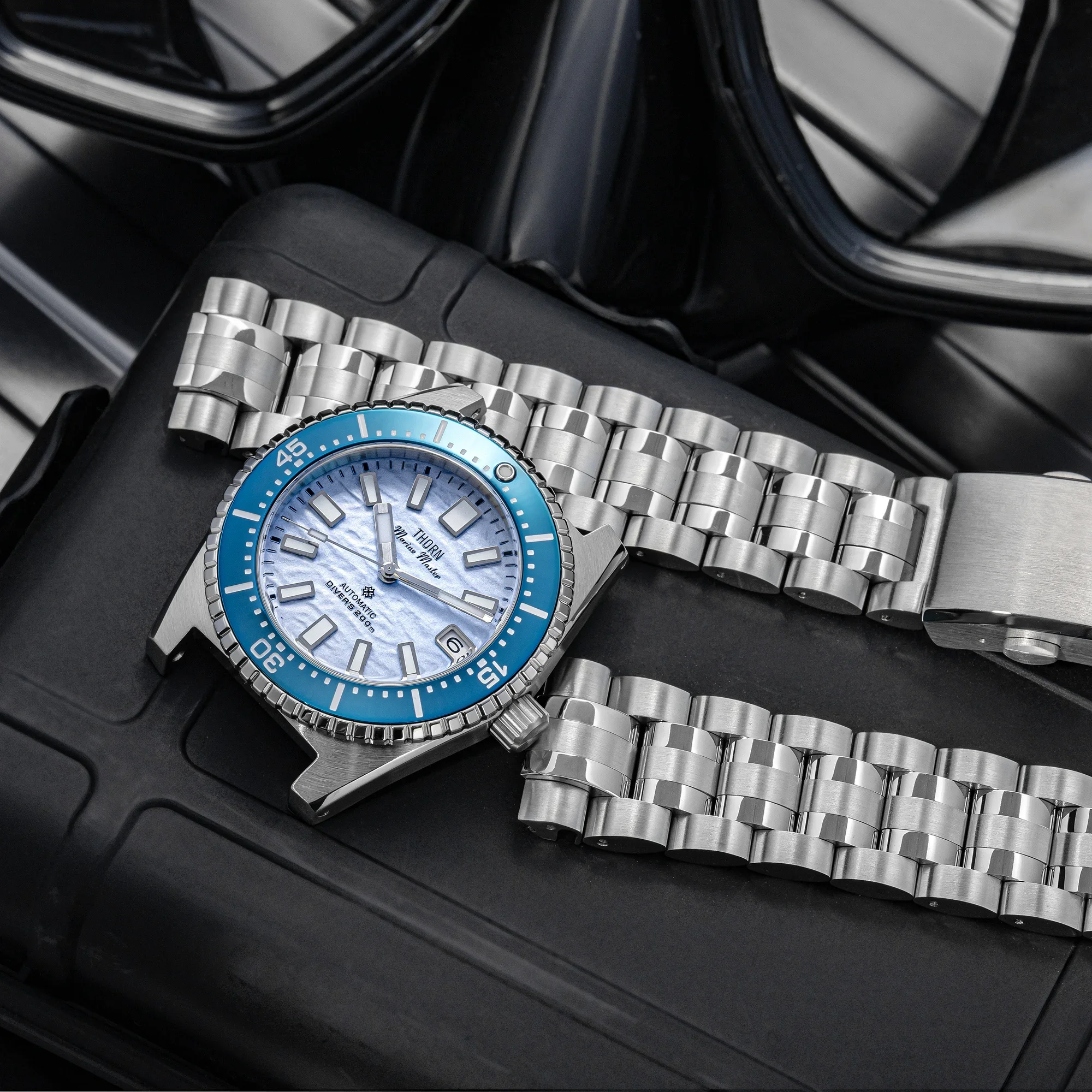 [SHY-042]THORN Vollautomatische Mechanische NH35A Uhr mit 316L Stahlgehäuse, Herren-Taucheruhr mit Leuchtziffern, Geschenkidee – Detail 6