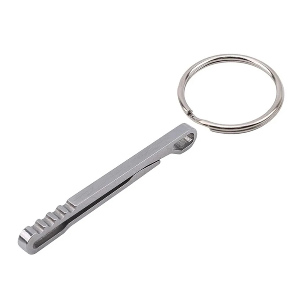 Outdoor EDC Multifunction Tool Clip Keychain Wallet Stainless Steel Key Ring Clasp Carabiner Money Clip Waist Bag Accessories
