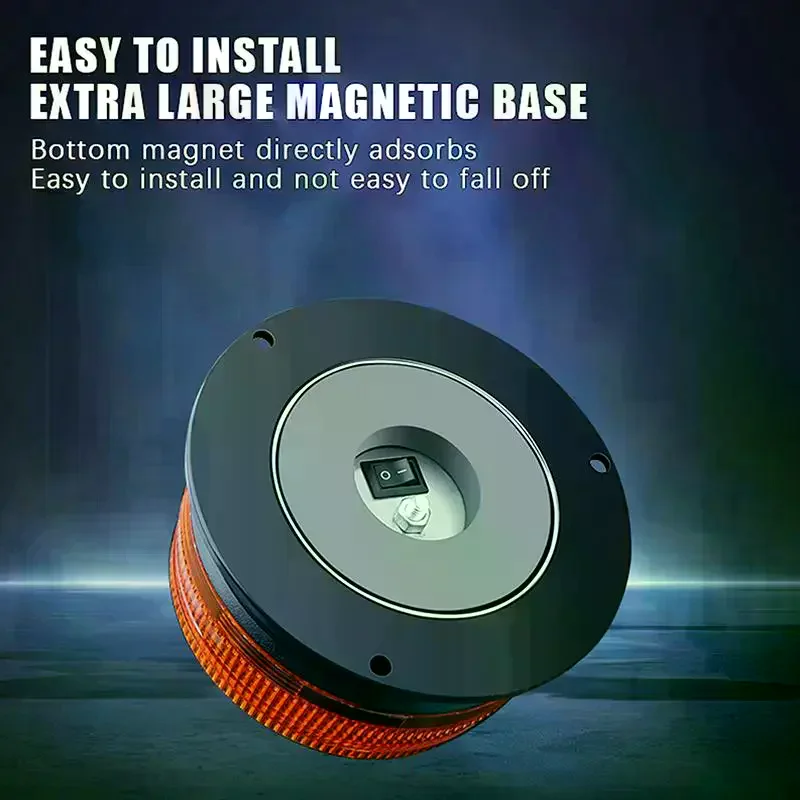LED Magnetic Warning Light Car Truck Vehicle Wireless Strobe Beacon Flashlight Emergency Signal Night Sensor Flashing Solar