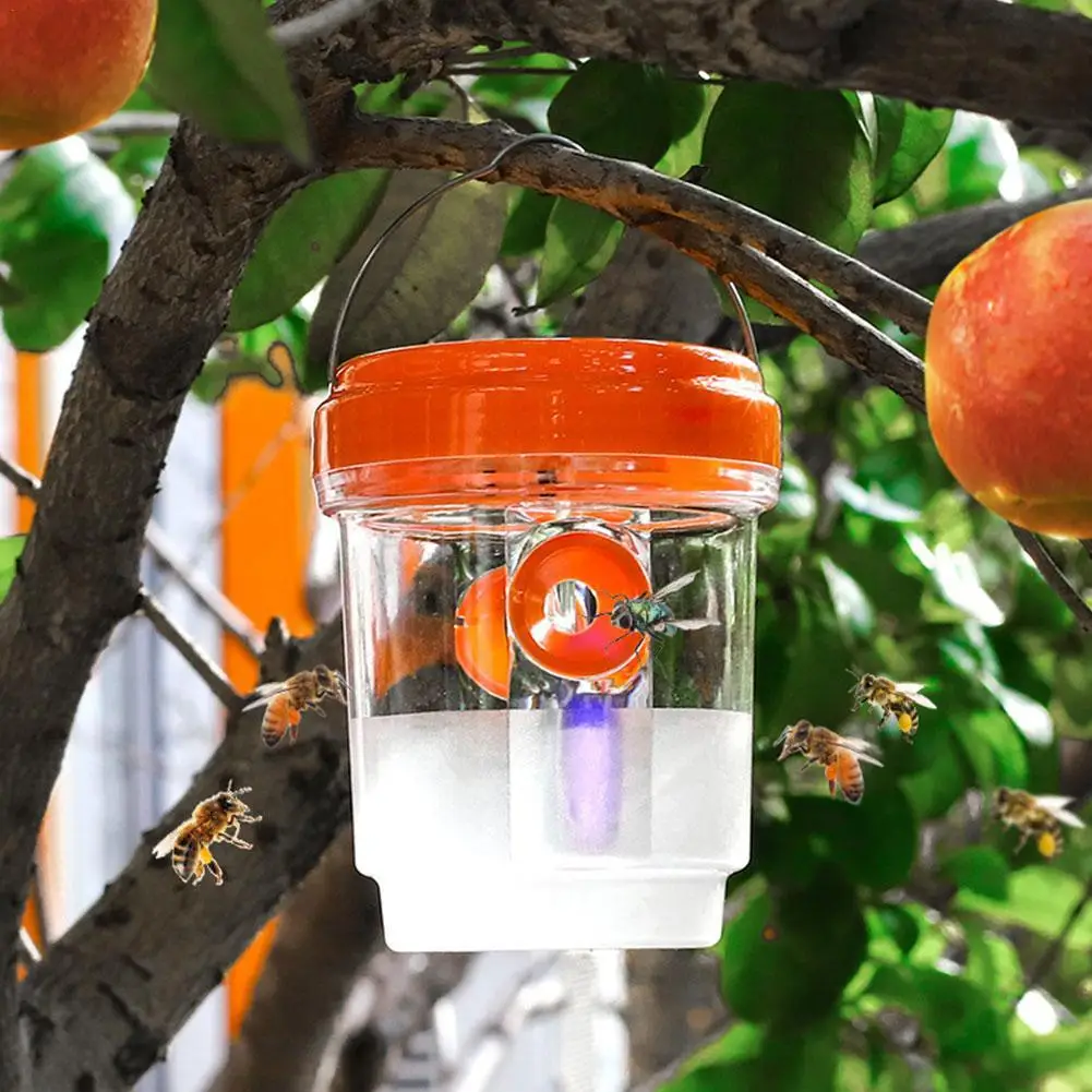 Solar Fruit Fly Trap Killer Insect Mosquito Trap for Flies Mosquito Trap Drosophila Orchard Insect Trap Pest Control Product