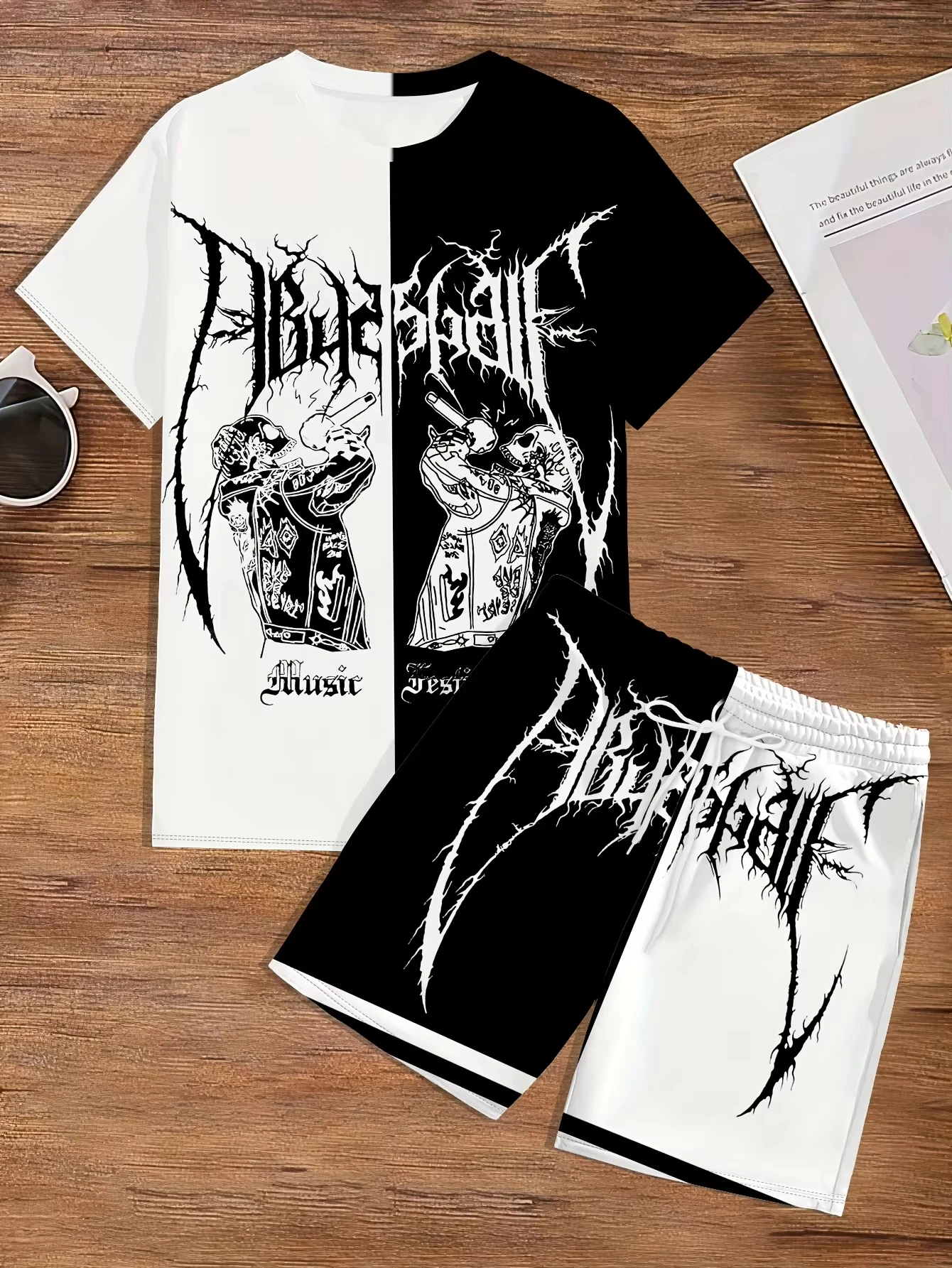 تتميز البدلة الرجالية الصيفية الجديدة لعام 2025 بأنماط مطبوعة ثلاثية الأبعاد والتي عصرية وغير رسمية ومريحة وناعمة وقابلة للتنفس #4