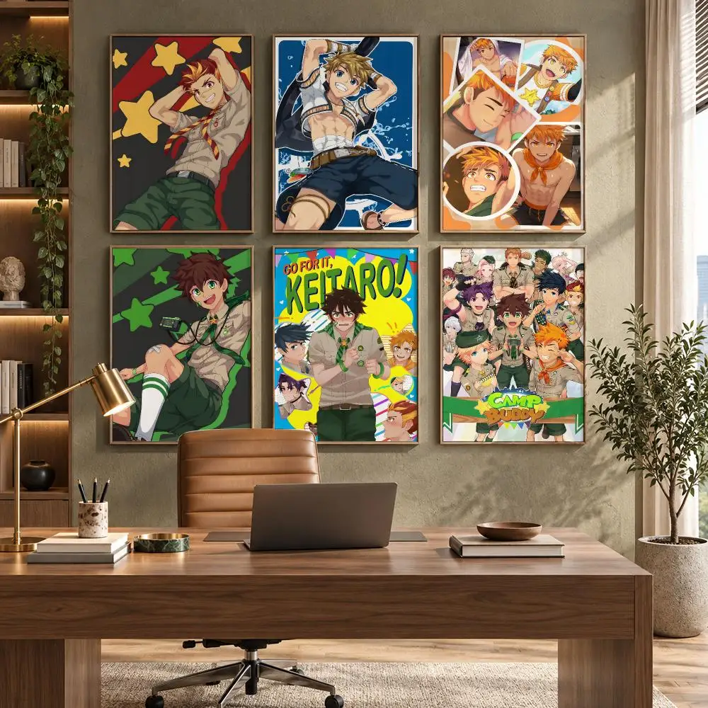 Camp B-Buddy Anime Poster HD Waterproof Wall Decal for Study, Living Room & Garage, DIY Great Gift for Fans