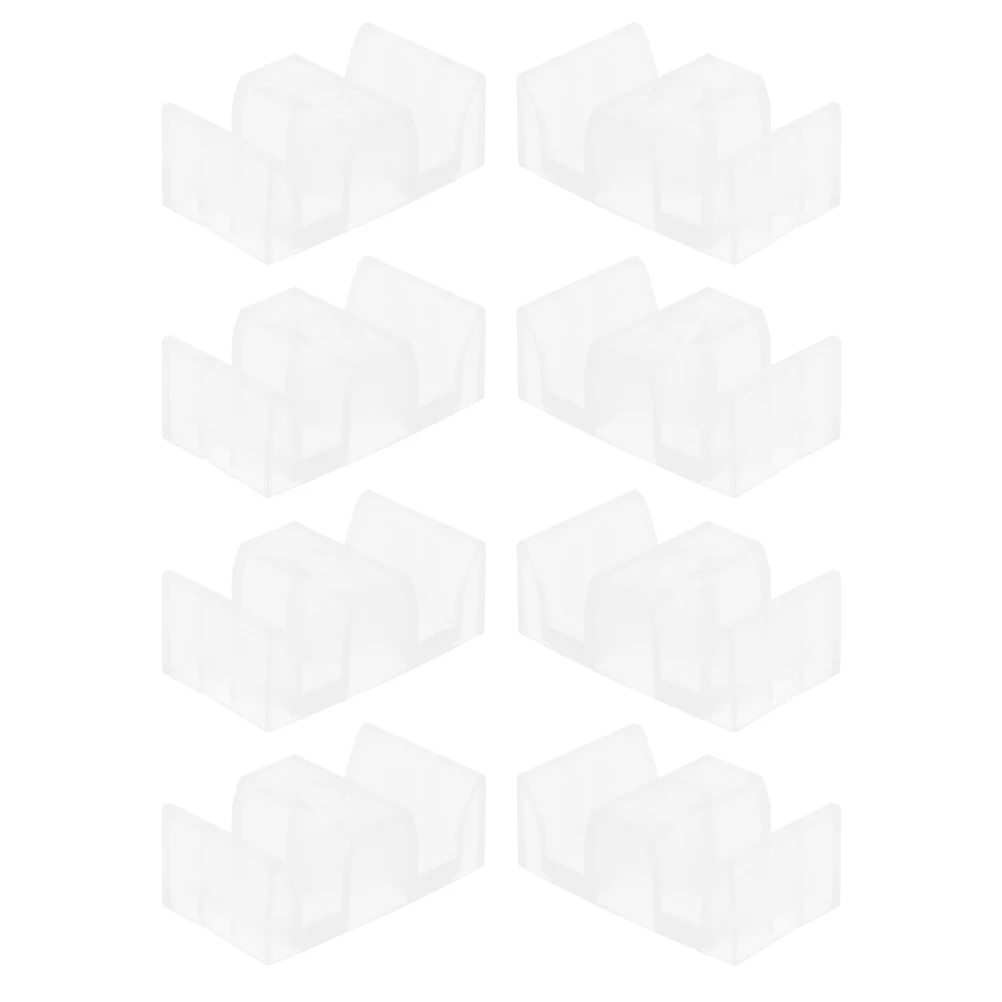 

8 Pcs Anti Collision Shower Bumpers for Glass Doors Component Transparent Plastic Sliding Door Limiter Easy Installation