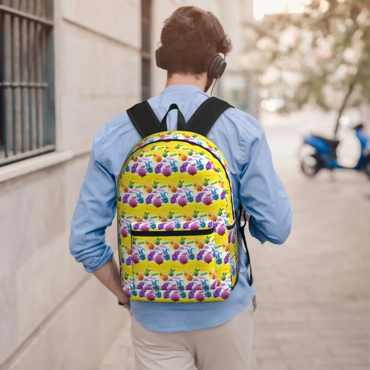 Sunny Bunnies Anime Cartoon Student Backpack School Bag Hiking Travel Daypack for Men Women Bookbag Shoulder Bags