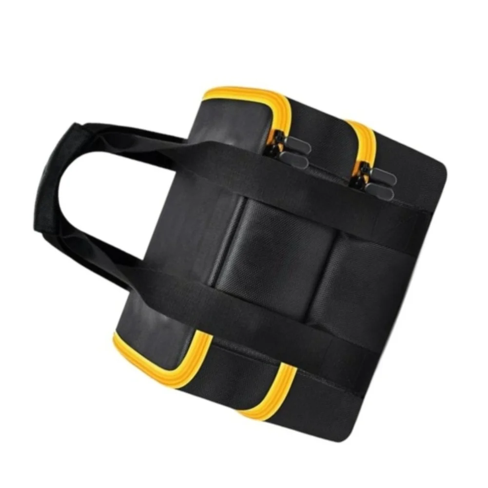 For electric Tool Battery Storage Organizer Bag - Dual Compartment Design 31x25x18 cm with 14 Removable Dividers