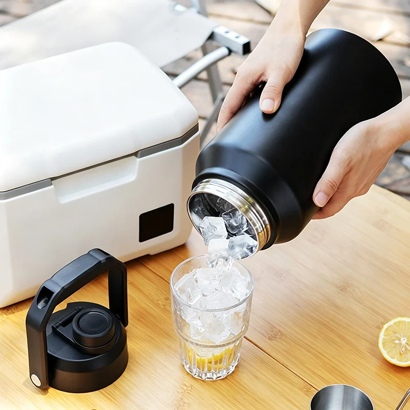 زجاجة ماء معزولة مع غطاء ومقبض - مراجعة Sports Water Bottle Insulated وسعره