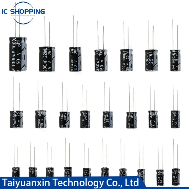 10V 16V 25V 35V 50V 63V Aluminiowy kondensator elektrolityczny 2.2 3.3 4.7 10 22 33 47 100 220 330 470 1000 2200 3300 4700 6800 10000UF
