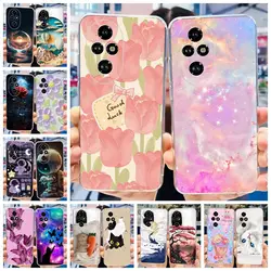 For Honor 200 Pro 5G Case New Fashion Tulip Flower Clear Soft Silicone Phone Case For Huawei Honor 200 Coque Honor200 Pro Bumper