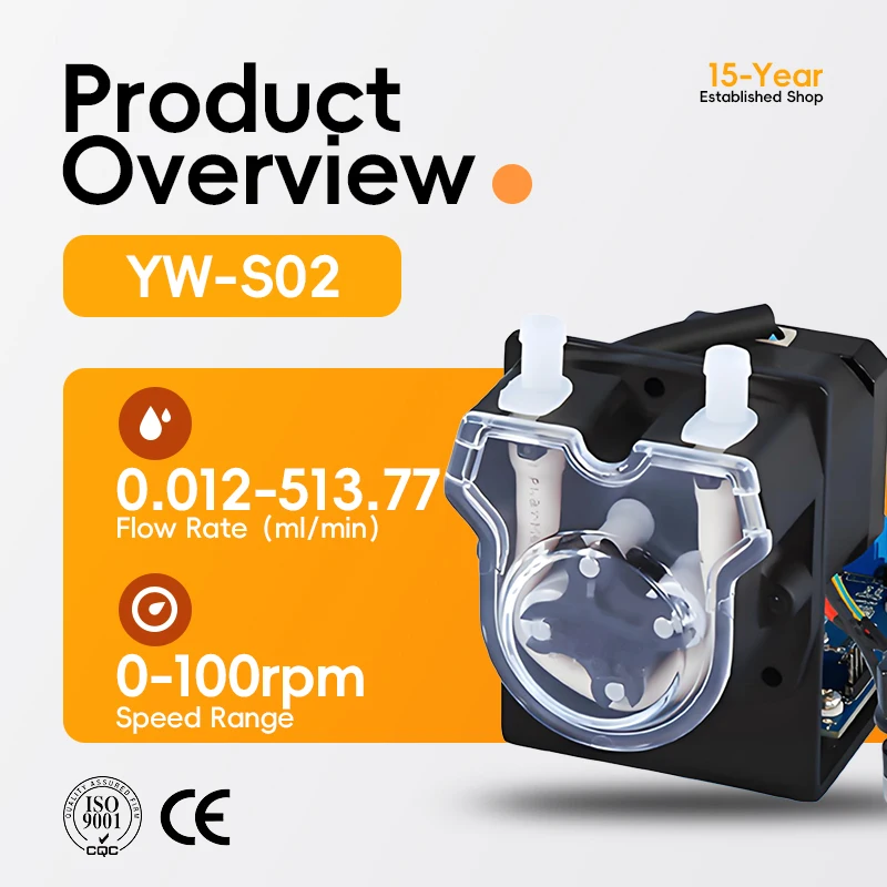 YW-S02 High-Precision Compact Liquid Metering Digital Printing Self-Suction Peristaltic Pump