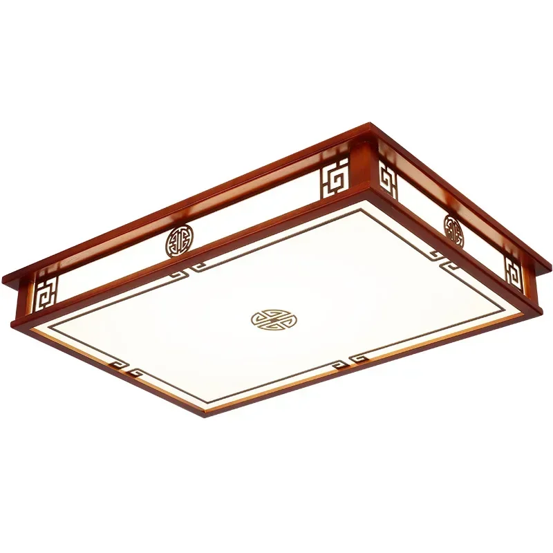 

Modern Chinese Style Solid Wood Antique Led Ceiling Lamp Atmospheric Home Living Room Dining Room Study Bedroom