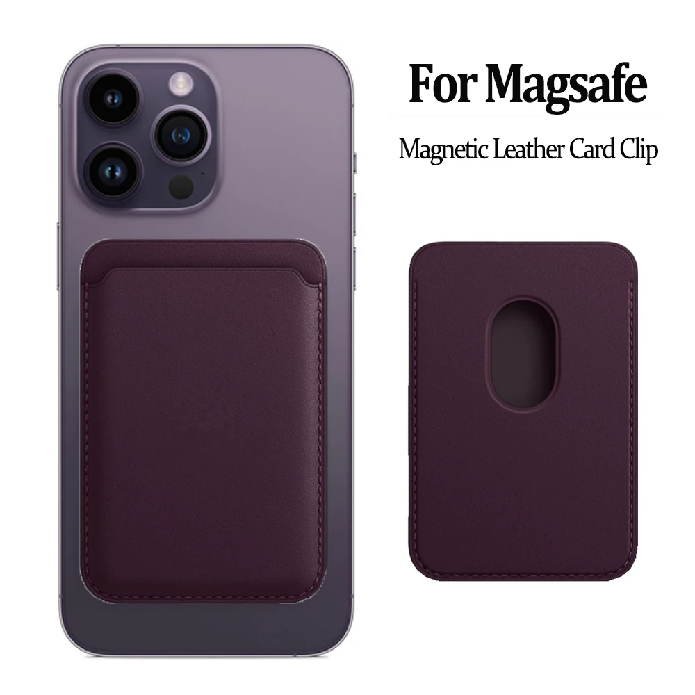 For Magsafe Magnetic Leather Wallet Clip For iPhone 13 12 14 Pro Max Magnetic Card Bag iPhone 12 13 mini Phone Cover Accessorie