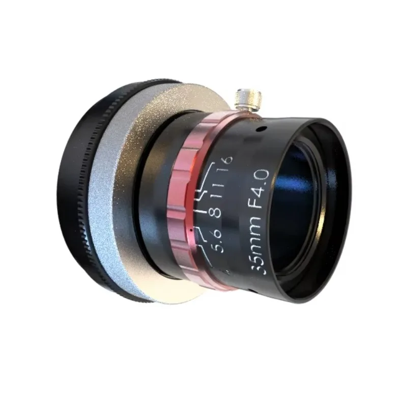 New HSOT 4K 35mm M42*P1.0 F4-F16 0.0X-0.5X Line Scan Lens Large Area Sensor Lens Line Scan Fixed Focal Length Lenses