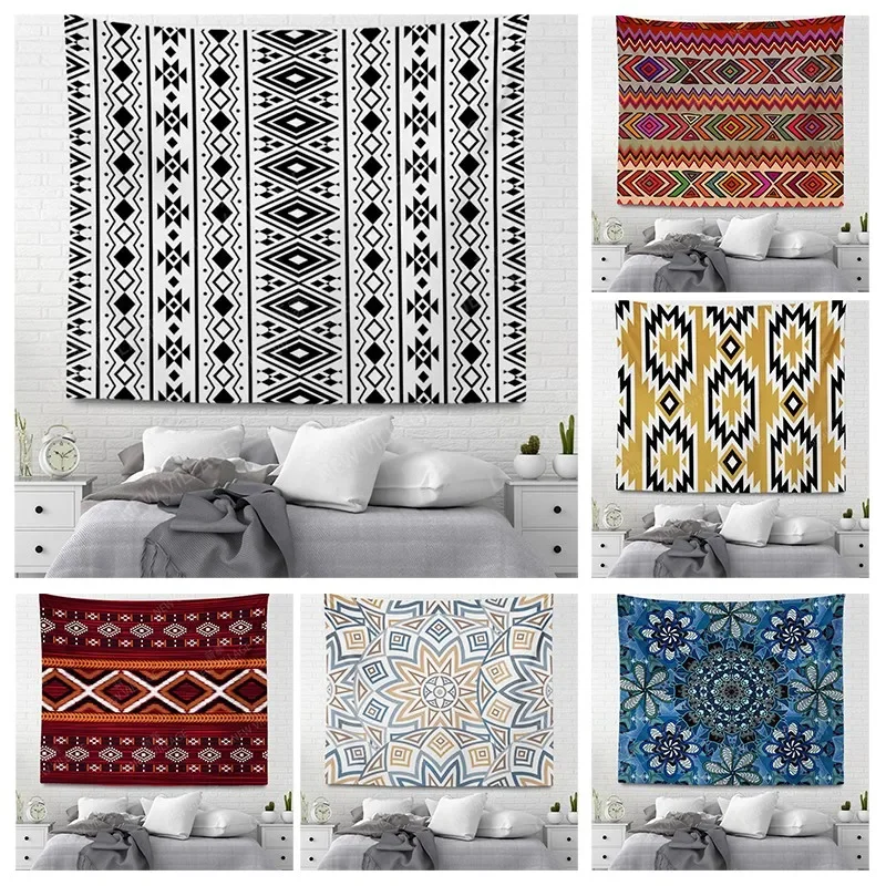 Home decoration Wall tapestry aesthetic room boho accessories wall hanging fabric autumn decor vintage Bedroom Macrame mandala