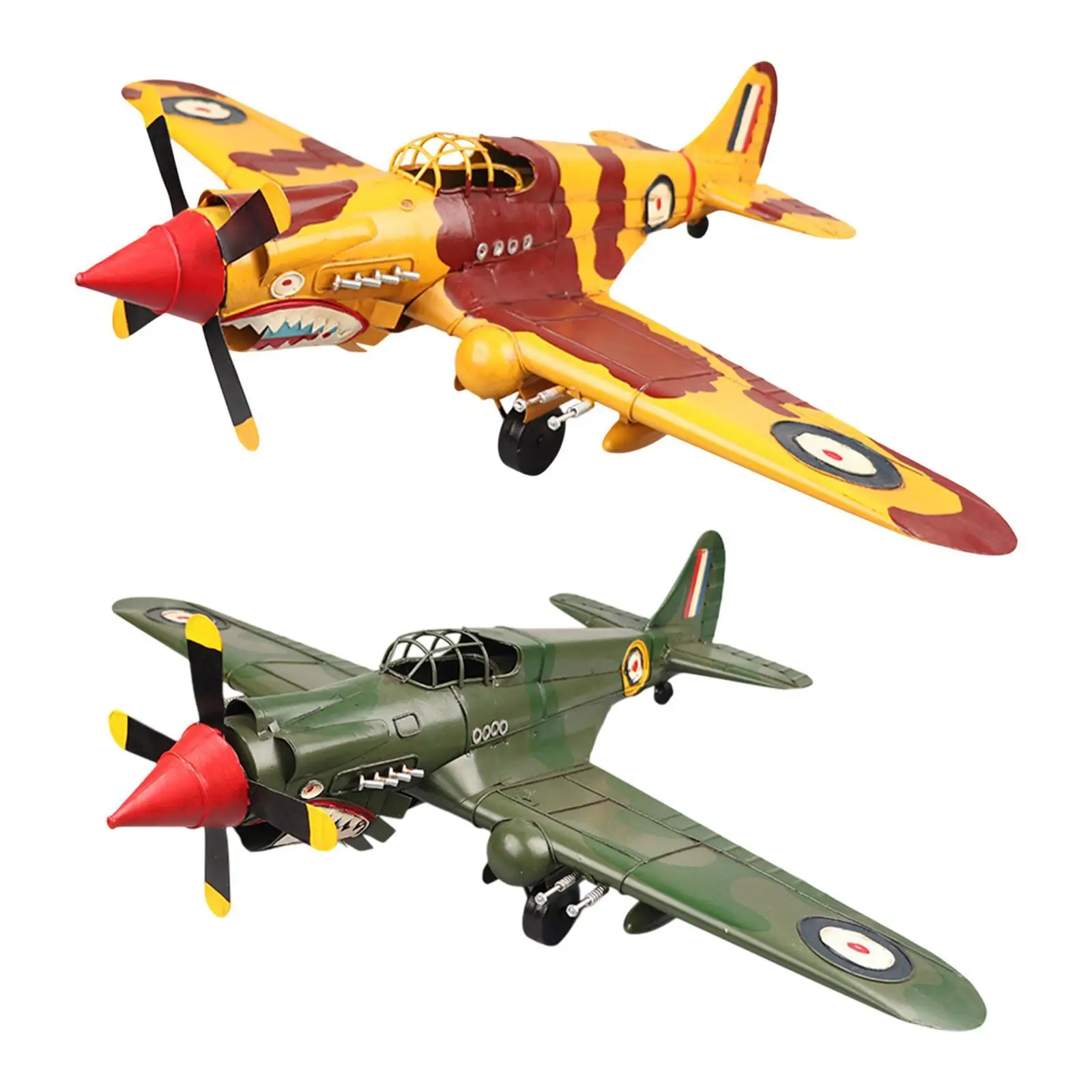

Metal Airplane Model Ornament Fighter Model for Office Bookshelf TV Cabinet