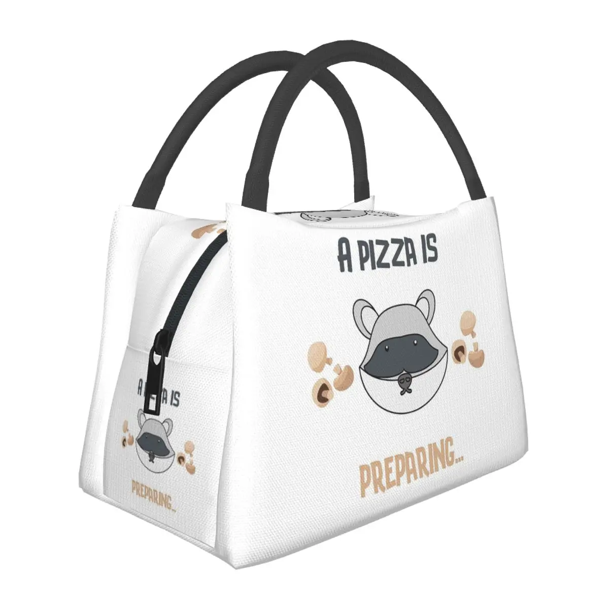 Pizza Thief Raccoon Lunch Bags Insulated Bento Box Leakproof Lunch Tote Picnic Bags Cooler Thermal Bag for Woman Children Travel