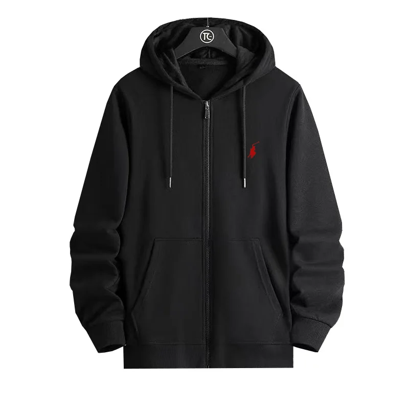 RL Embroidered Logo Zipper Sportswear Men's Autumn/Winter Hoodie Set Long Sleeve Hoodie Jacket